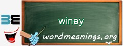 WordMeaning blackboard for winey